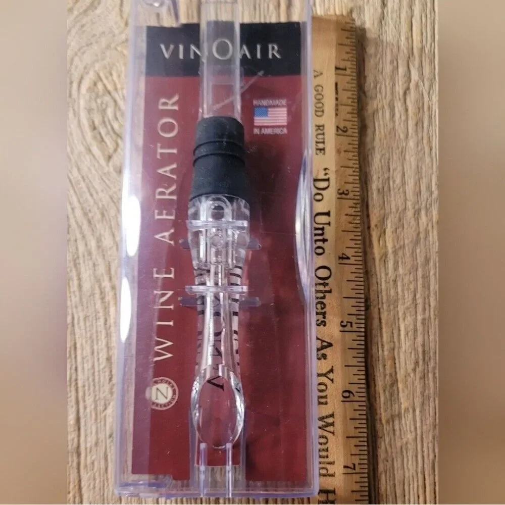 VinOAir Wine Aerator Cork Pops Bottle Nicholas Collection New